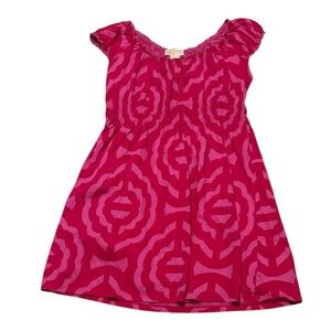 Michael Kors Women’s Peasant Pink Patterned Dress, Medium